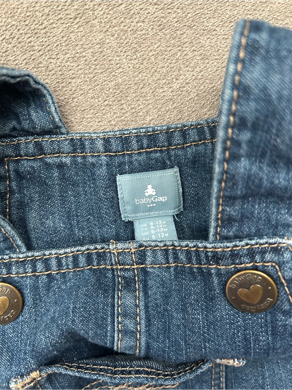 GAP Denim Ruffle Overall Dress - Blue - Picture 3 of 3
